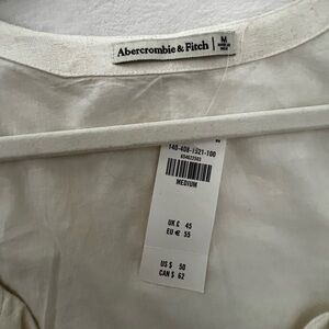 A&F Mara Squareneck Linen-Blend Vest